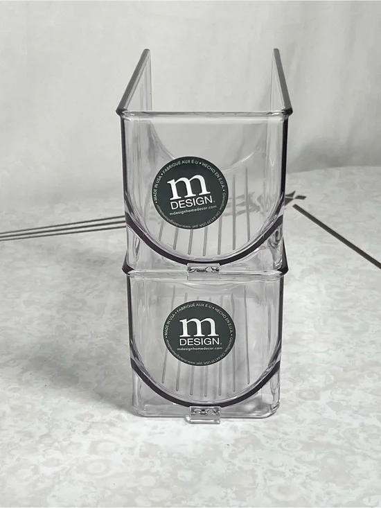 2 Pack Fridge Organizer Bottle Rack, Stackable Wine Rack Plastic Holder Stand