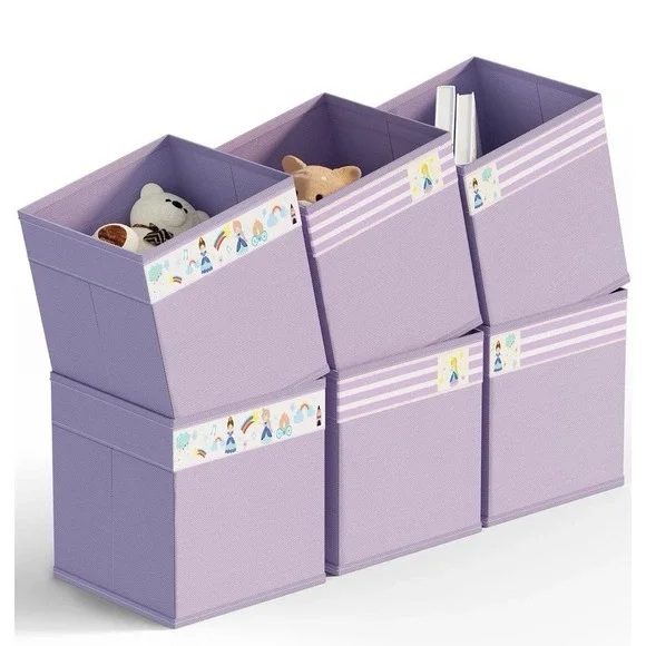 homyfort 11x11 Inch Storage Cube Bins, Fabric Cube Storage Organizer  (Purple