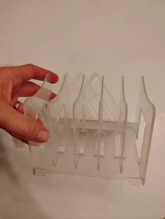 Clear Acrylic Office/Kitchen Organizer Rack - Multi-(5) Slot Storage
