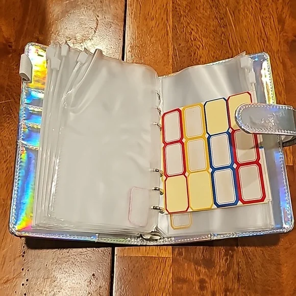 Holographic silver money saver case, magnetic closure