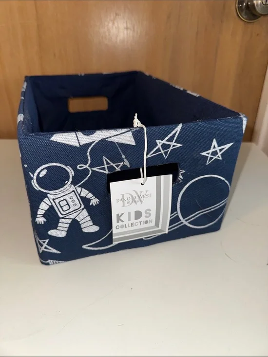 NWTDakota West Kids Collection Astonaut Space Kid’s Storage Bin Bedroom Playroom