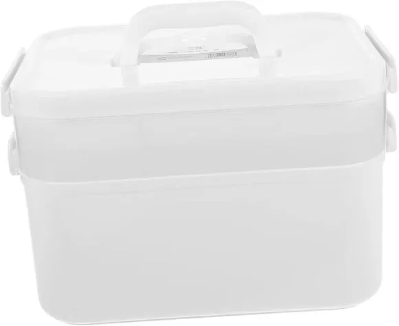 BRAND NEW ~ Large Capacity Manicure Tool Storage Box & Handle & Tray Organizer