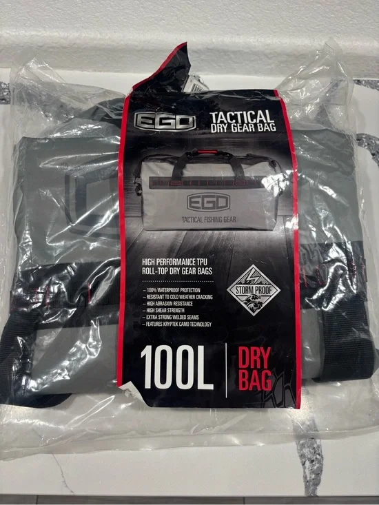 EGO Tactical Dry Gear Bag - Gray & Black with Red Trim 100L new
