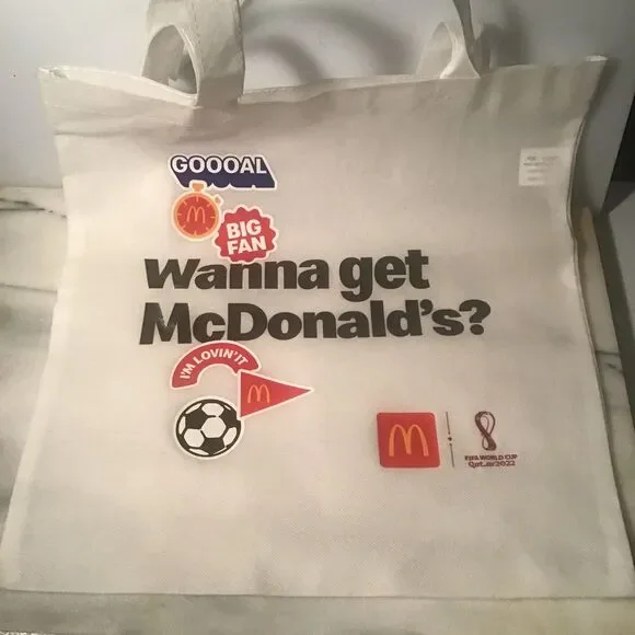 McDonald’s 2022 FIFA World Cup Qatar Promotional Tote Bag -Wanna Get McDonald's?