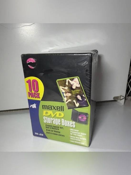 Black DVD Storage Boxes - 10 Pack