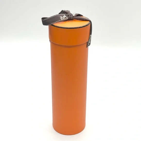 Hermes Orange Storage Tube with Ribbon - Twilly Storage Box