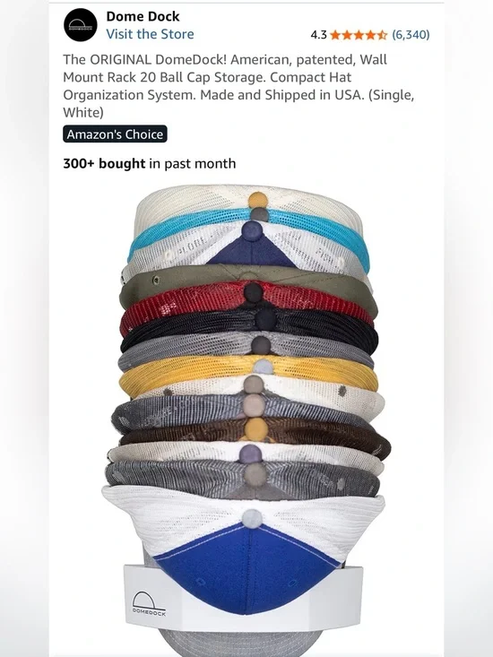 Dome Dock Hat Organizer