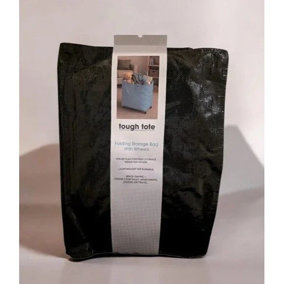 Tough Tote Folding Storage Bag With Wheels