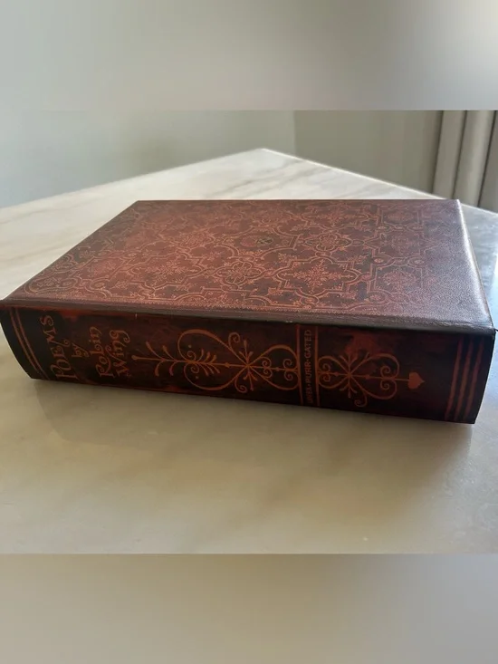 Vintage Robin Wing Faux Book Secret Storage Box