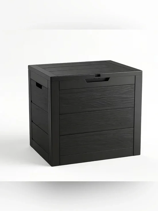 35 Gallon Resin Deck Box, Waterproof UV Resistant Outdoor Storage Box new