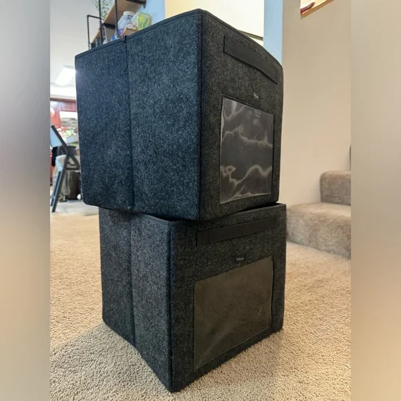 2 Large Thirty-One storage bins with peekaboo windows