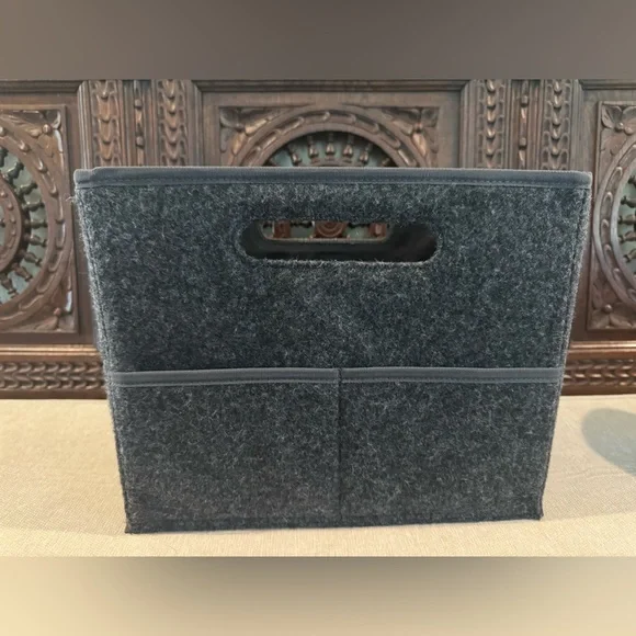 Thirty-One Charcoal Felt Storage Tote