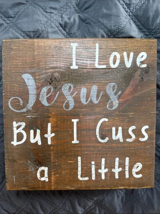 Rustic Brown Wood Sign 