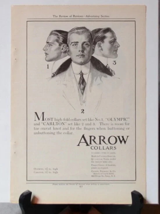 J.C. Leyendecker - Arrow Collars Ad - Charles Beach - Early 20th-Century.