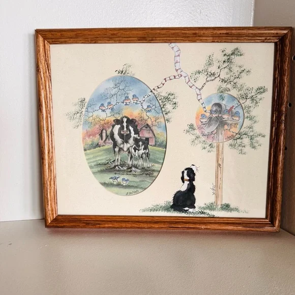 Kendra Schwabel signed‎ 1993 Watercolor Print