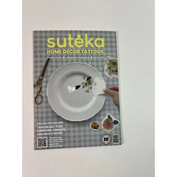 Suteka Home Decor Tattoos Wildflowers Flowers 10 Tattoos Food Safe Easy DIY‎ NIP