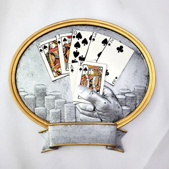 Legend Texas Hold'em Poker 3-D Trophy Plaque 8.25