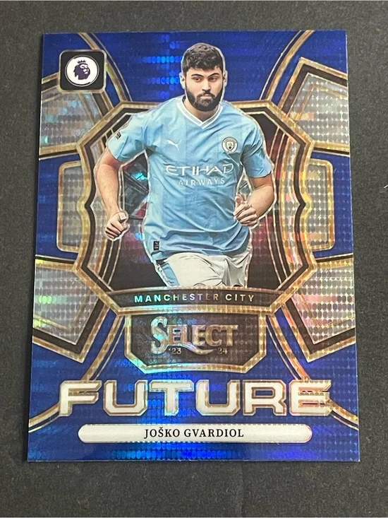 2023/24 Panini Select Future Man City Joško Gvardiol Blue Pulsar Card
