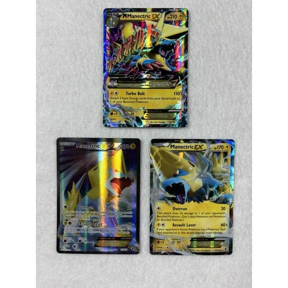 Pokemon EX Card Lot M Manectric EX Full Art Manectric EX XY Phantom Forces 3