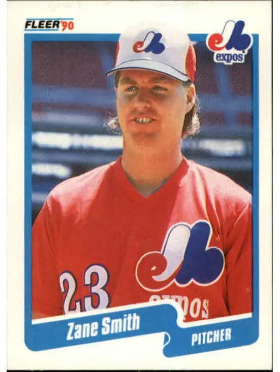 1990 Zane Smith Fleer Baseball Card #362