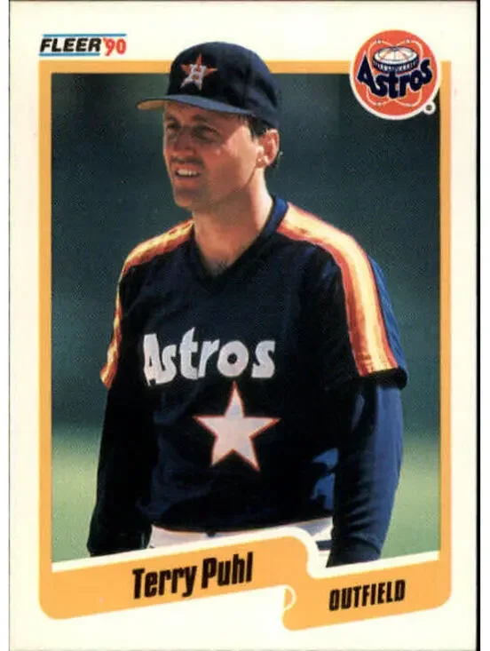 1990 Terry Puhl Fleer Baseball Card #233