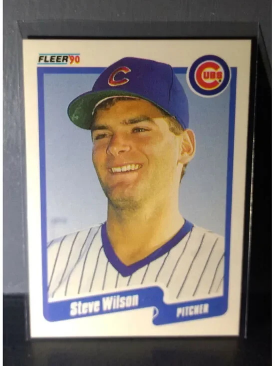 1990 Steve Wilson Fleer Baseball Card #49