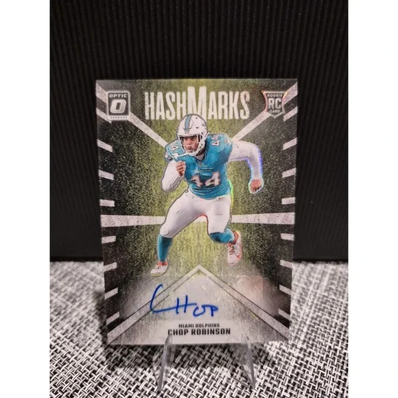 2024 Panini Donruss Optic Chop Robinson #HM-CRN HashMarks (AU)(RC) Dolphins