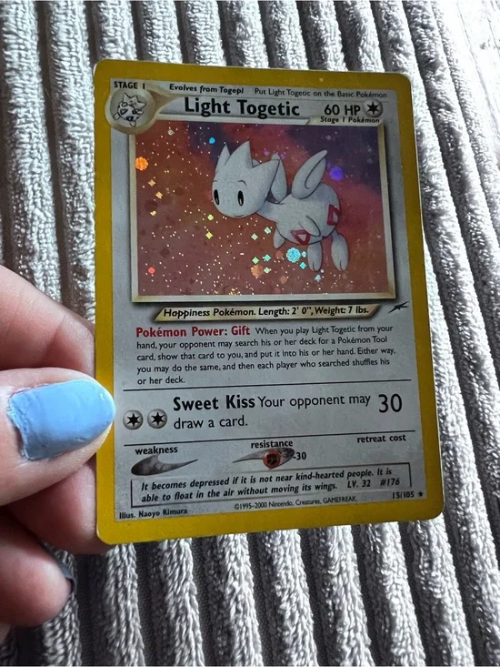 RARE Light  Togetic 15/105 Neo Destiny Holo Pokemon Card