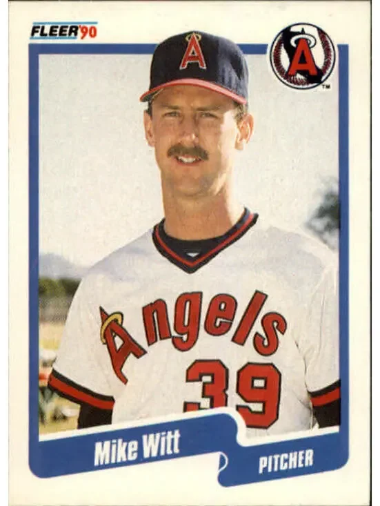 1990 Mike Witt Fleer Baseball Card #148