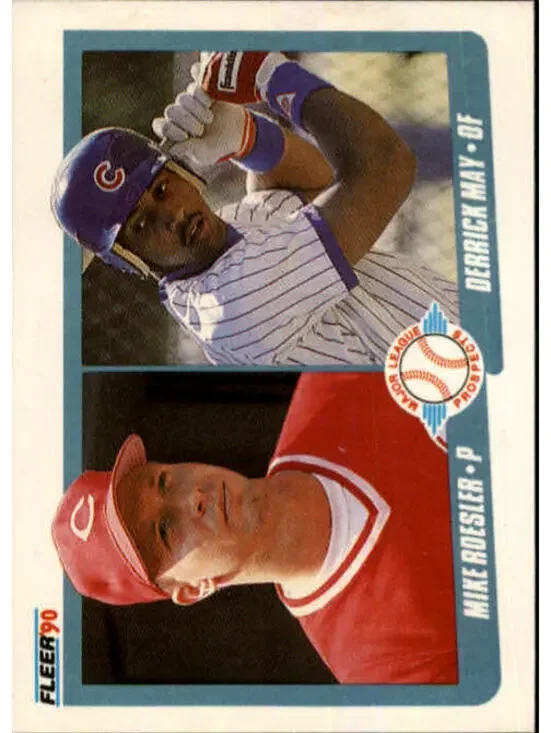 1990 Mike Roesler / Derrick May Fleer Baseball Card #645