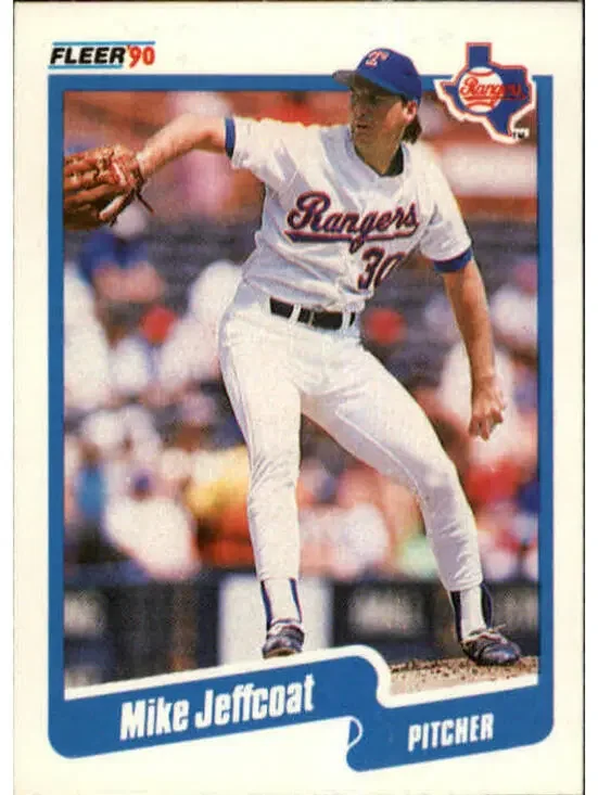 1990 Mike Jeffcoat Fleer Baseball Card #302