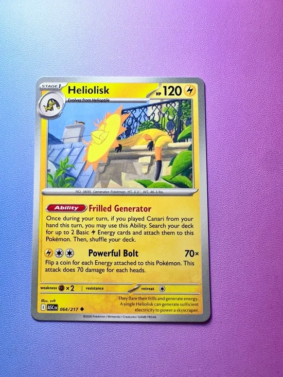 heliolisk - 064/217 (uncommon) — pokemon: ascended heroes