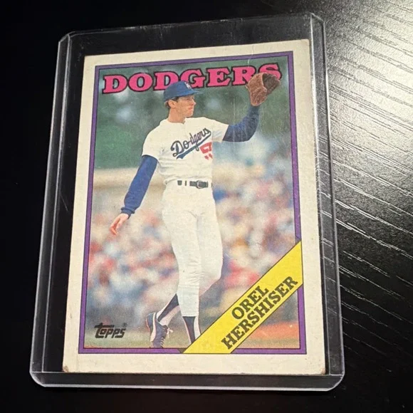 Topps 1988 Orel Hershiser #40 Los Angeles Dodgers Baseball Trading Card