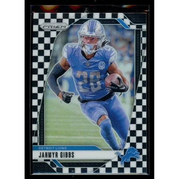 Jahmyr Gibbs - 2024 Panini Prizm - Black & White Checker Prizm SP‎