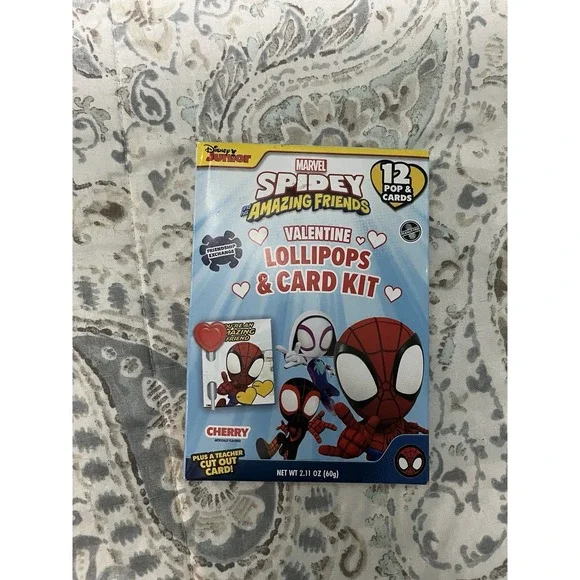 Disney Junior Spidey & Friends Valentine Lollipops & Cards Cherry 12