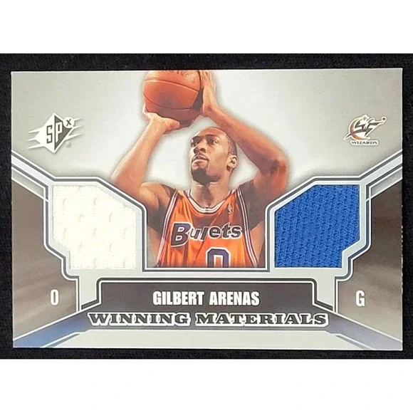 2005-06 SPX GILBERT‎ ARENAS WINNING MATERIALS DOUBLE GAME-USED JERSEY