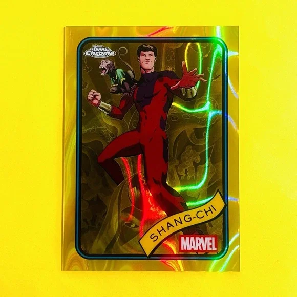 2025 Topps Chrome Marvel Shang-Chi‎ #159 Yellow Lava Refractor