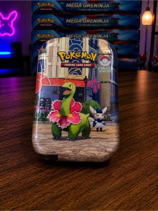 🎮 Pokémon TCG Lumiose City Mini Tin – Meganium | Factory Sealed | New 🌿