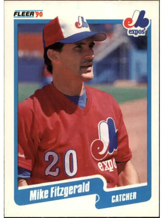 1990 Mike Fitzgerald Fleer Baseball Card #343