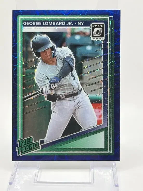 2025 Panini Donruss Optic George Lombard Jr Rated Prospects Blue Velocity Prizm