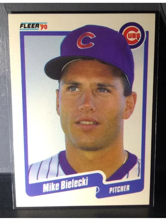 1990 Mike Bielecki Fleer Baseball Card #27