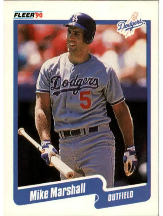 1990 Mike A. Marshall Fleer Baseball Card #401