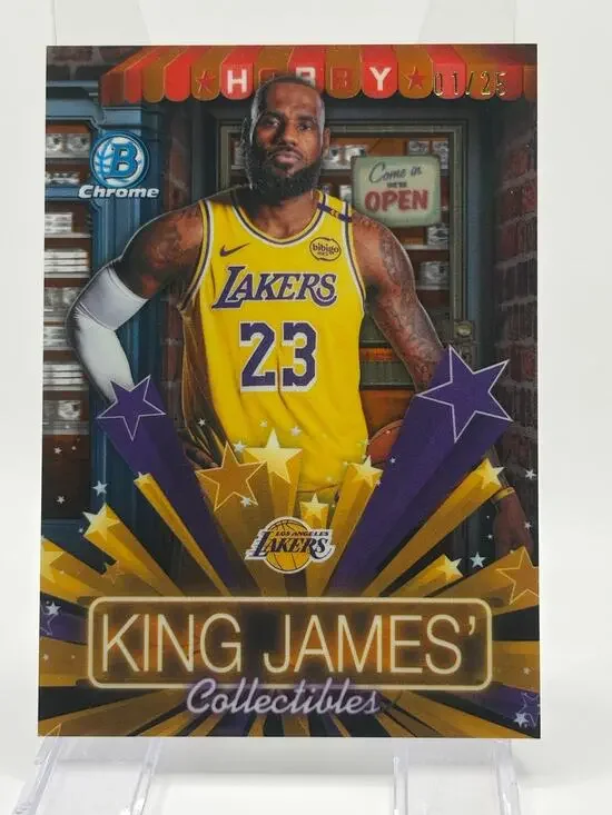 2025-26 Bowman Chrome Lebron James Hobby Stars Orange Refractor 1/25 SP Lakers
