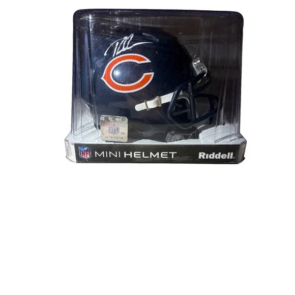 Roschon Johnson Riddell Autographed Bears‎ Mini Helmet Becket Certified