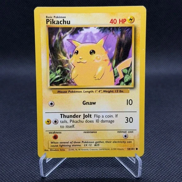 Pikachu 1999 Base‎ Set #58 Common Pokemon Card LP