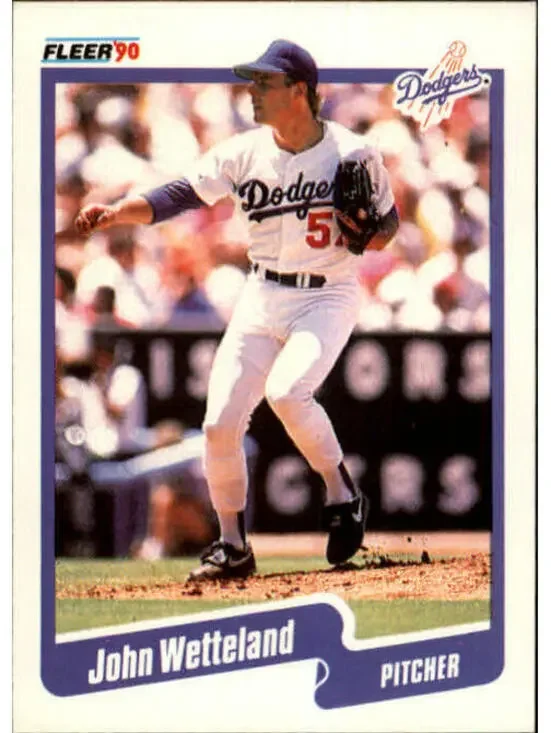 1990 John Wetteland Fleer Baseball Card #411