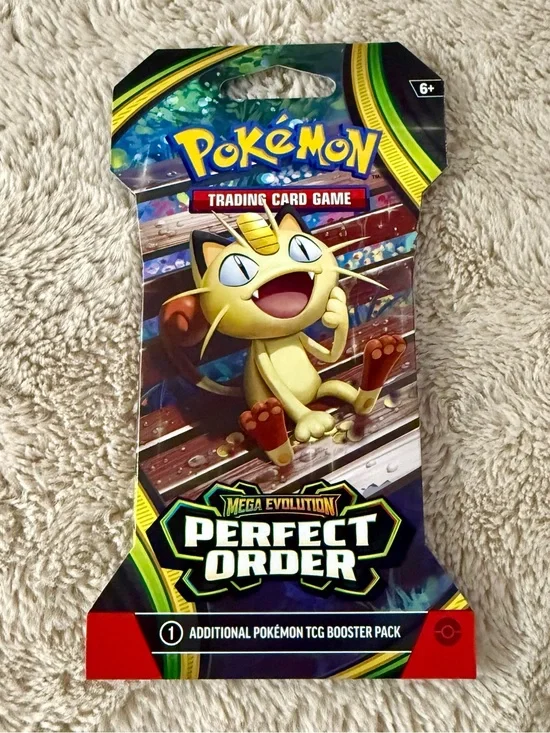 Pokémon Mega Evolution Perfect Order Sleeves Booster Pack - Meowth Artwork