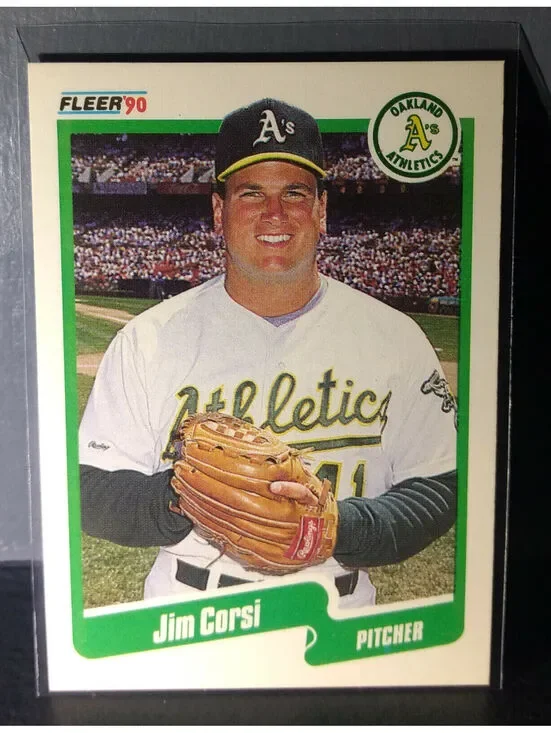 1990 Jim Corsi Fleer Baseball Card #4