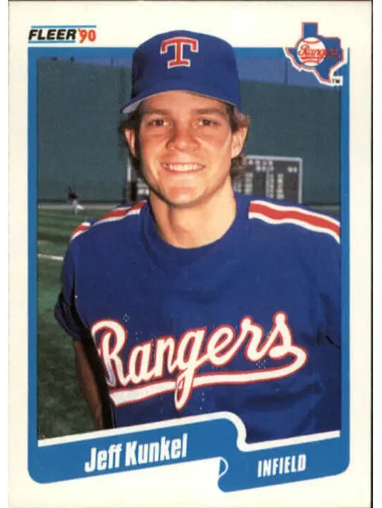 1990 Jeff Kunkel Fleer Baseball Card #304