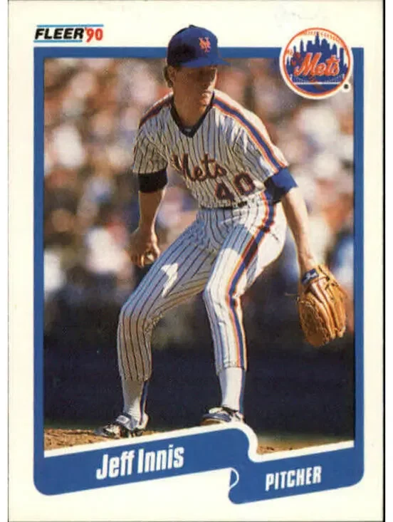1990 Jeff Innis Fleer Baseball Card #206
